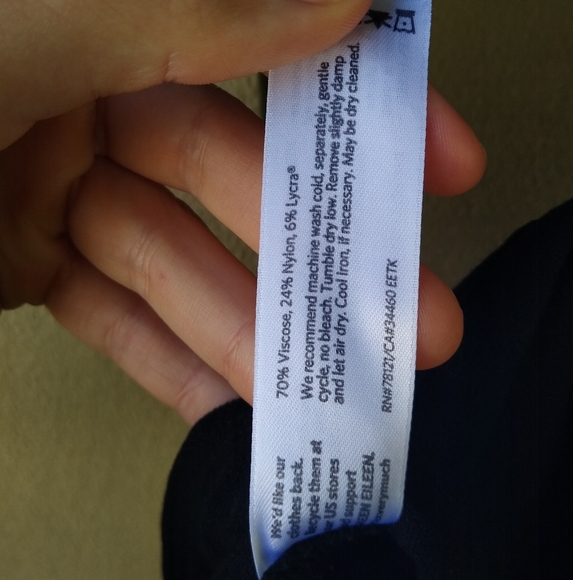 NWOT Eileen Fisher System Viscose Black Comfy Leggings Pants Size XS - Picture 3 of 10